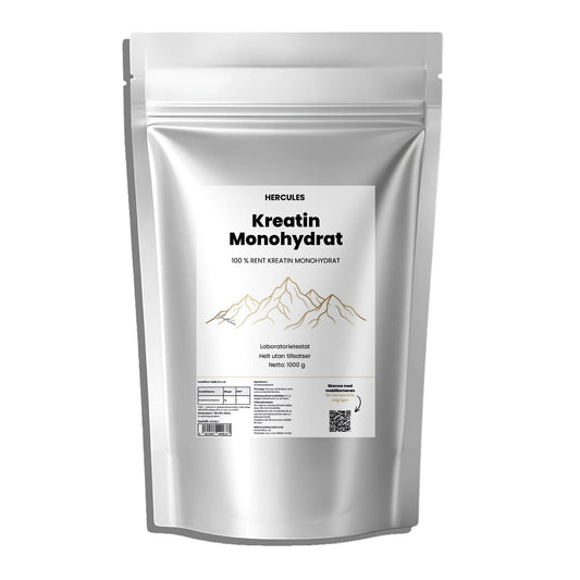 Kreatinmonohydrat 1000 g – Styrke, muskelvekst og fokus