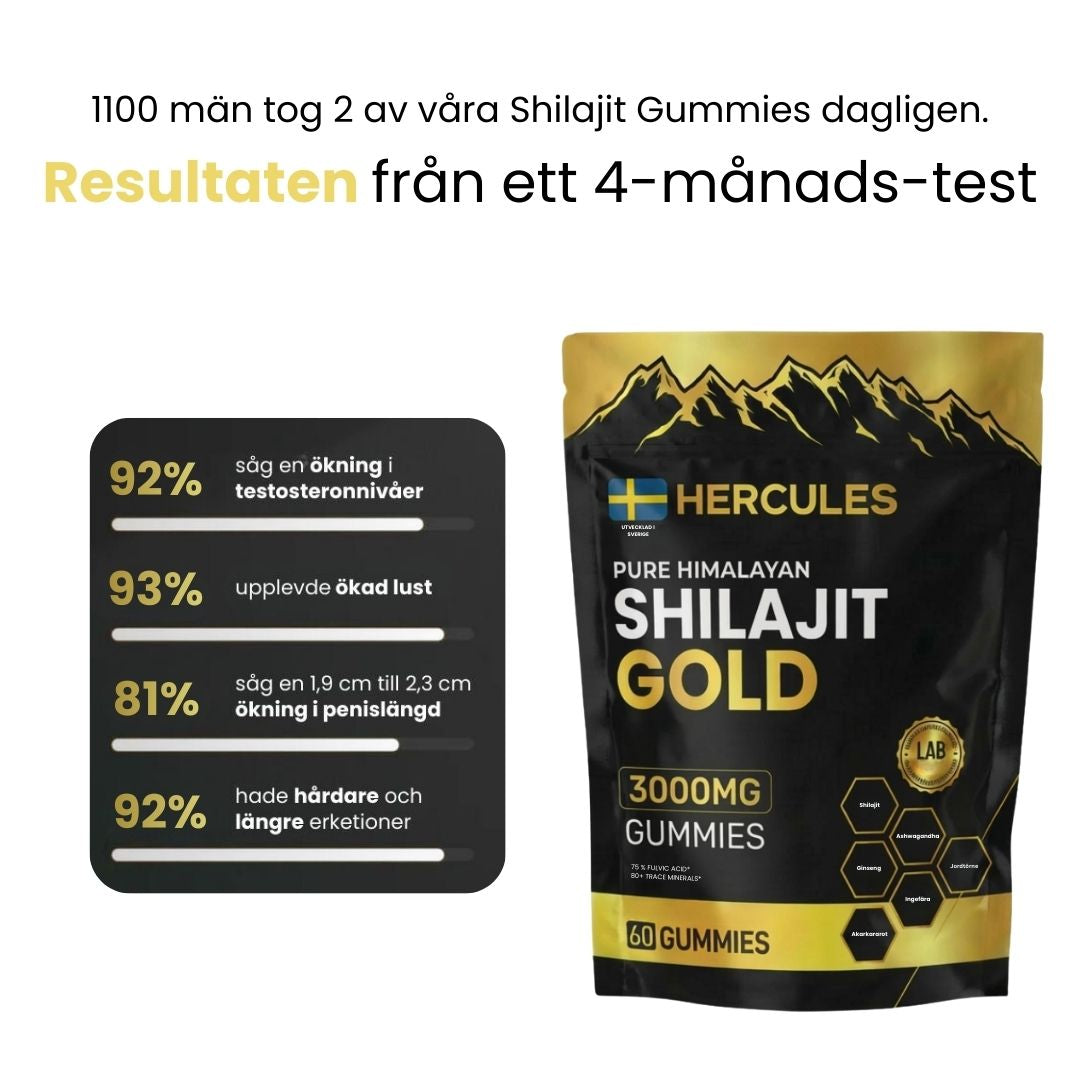 HERCULES 6-i-1 naturlige Shilajit-vingummier