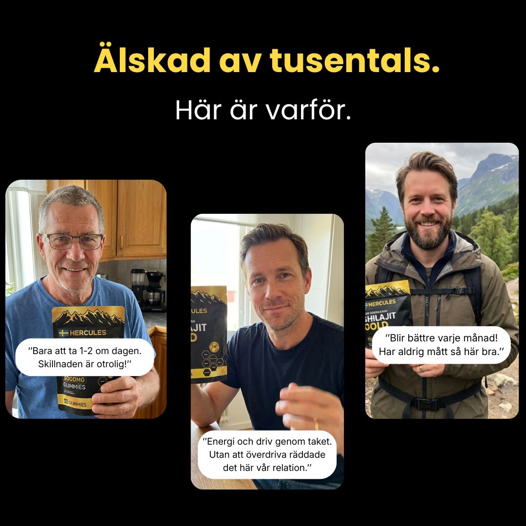 HERCULES 6-i-1 naturlige Shilajit-vingummier