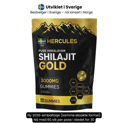 HERCULES 6-i-1 naturlige Shilajit-vingummier