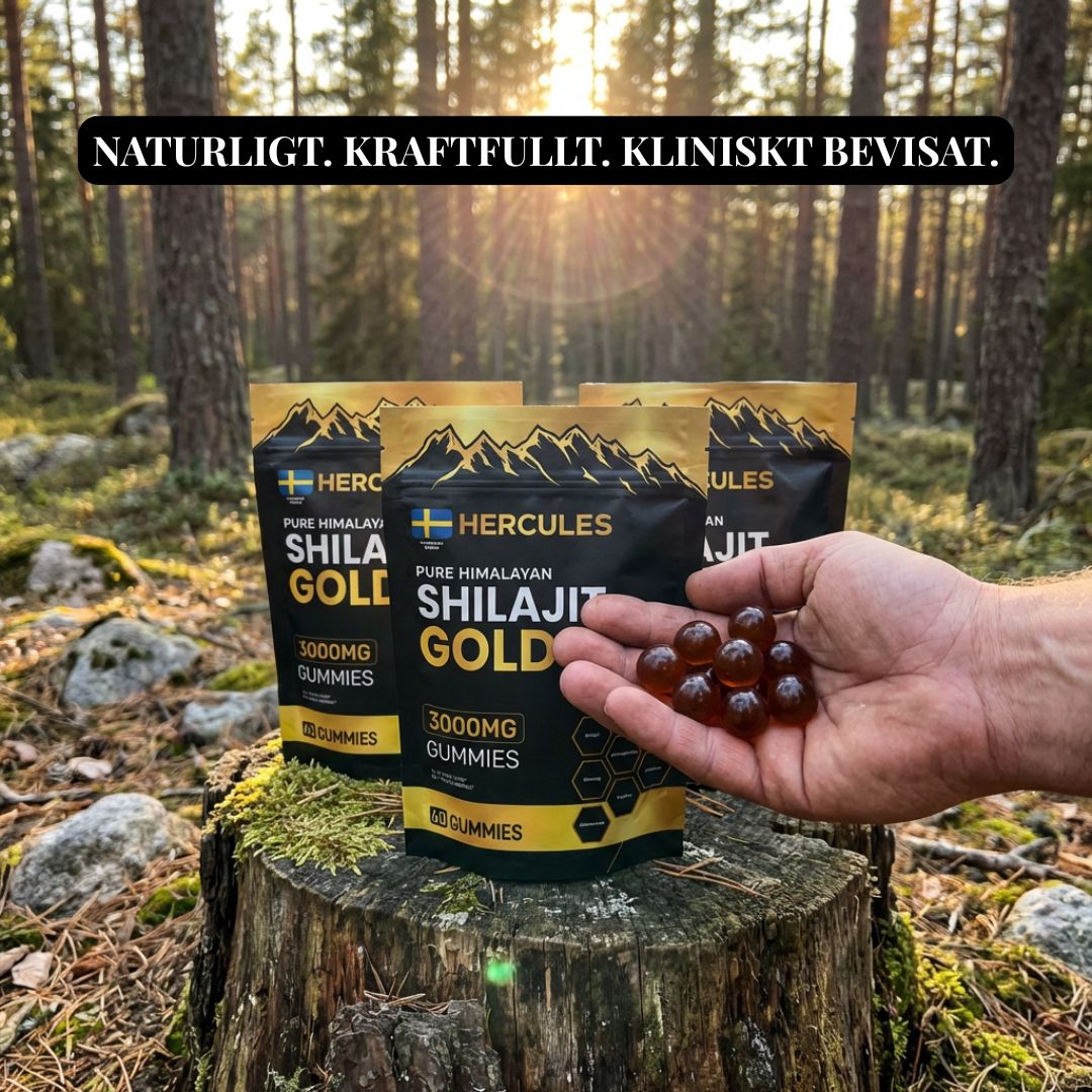 HERCULES 6-i-1 naturlige Shilajit-vingummier