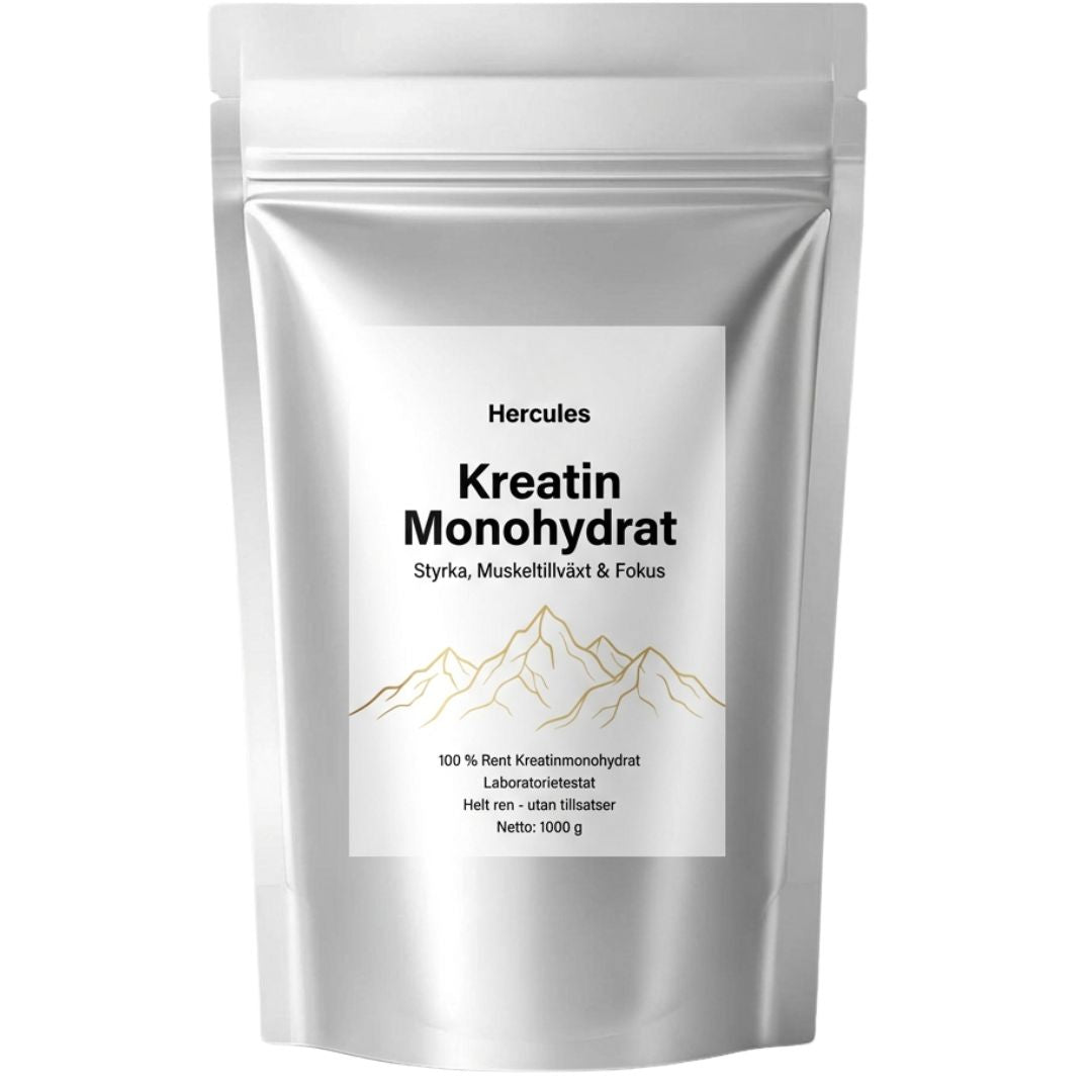 Kreatinmonohydrat 1000 g – Styrke, muskelvekst og fokus