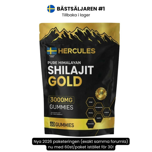 HERCULES 6-i-1 naturlige Shilajit-vingummier